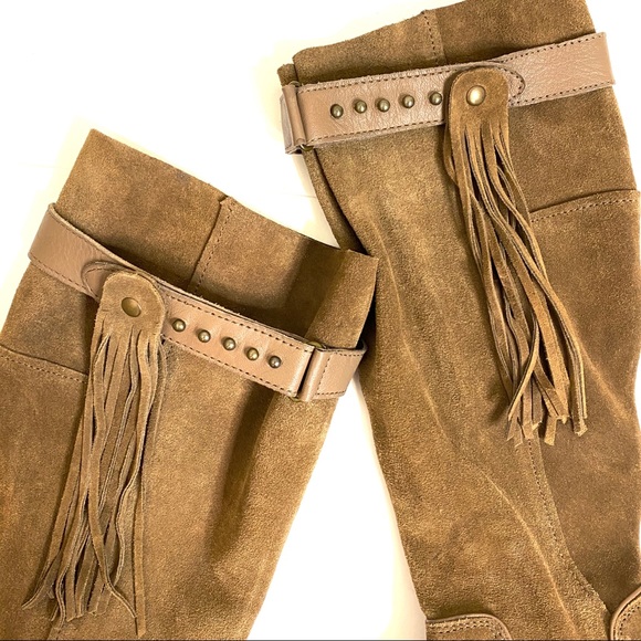 Free People Sayre Fringe Tall Boots Boho Festival - Picture 3 of 8
